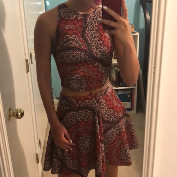 Abercrombie & Fitch Dresses & Skirts - Abercrombie Paisley Print Skirt & Crop Top Set